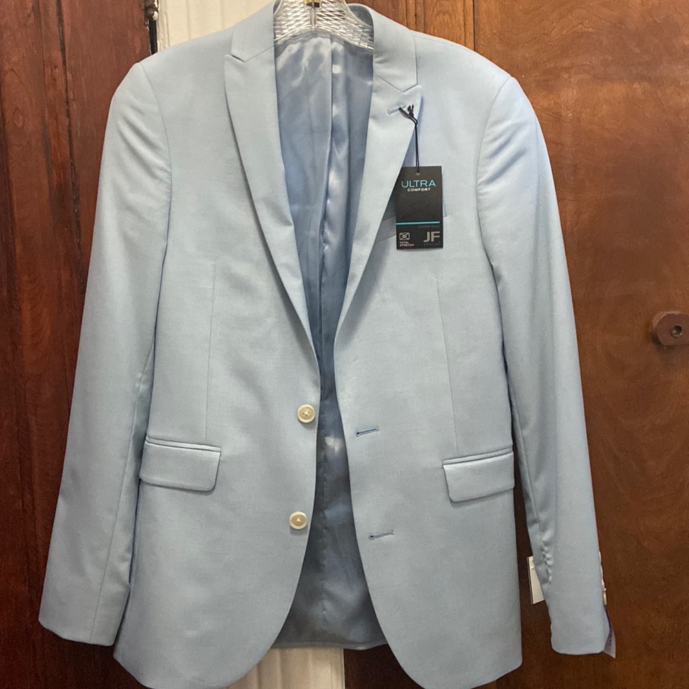 JF J Ferrari Total Stretch super slim power blue men blazer size 36Reg